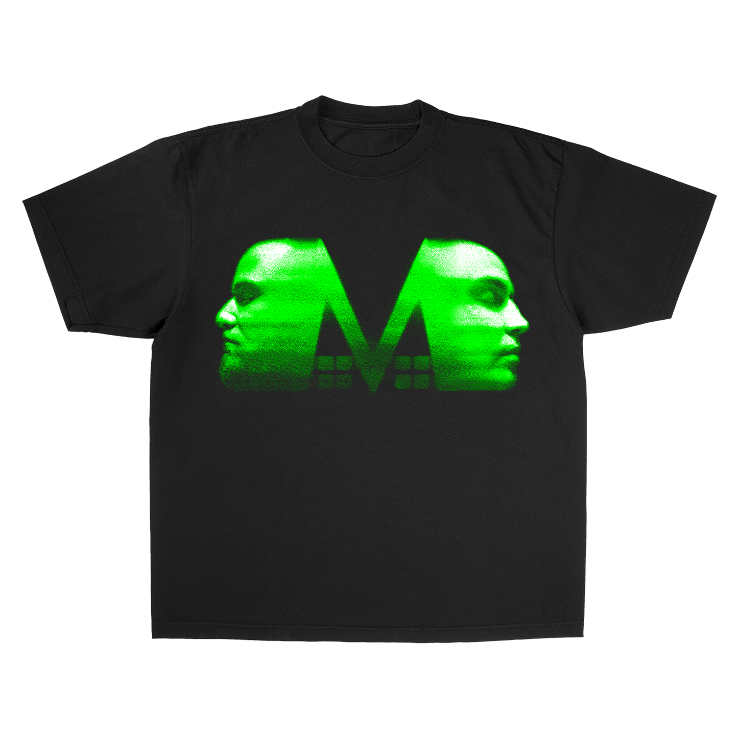 M Faces Black Tee